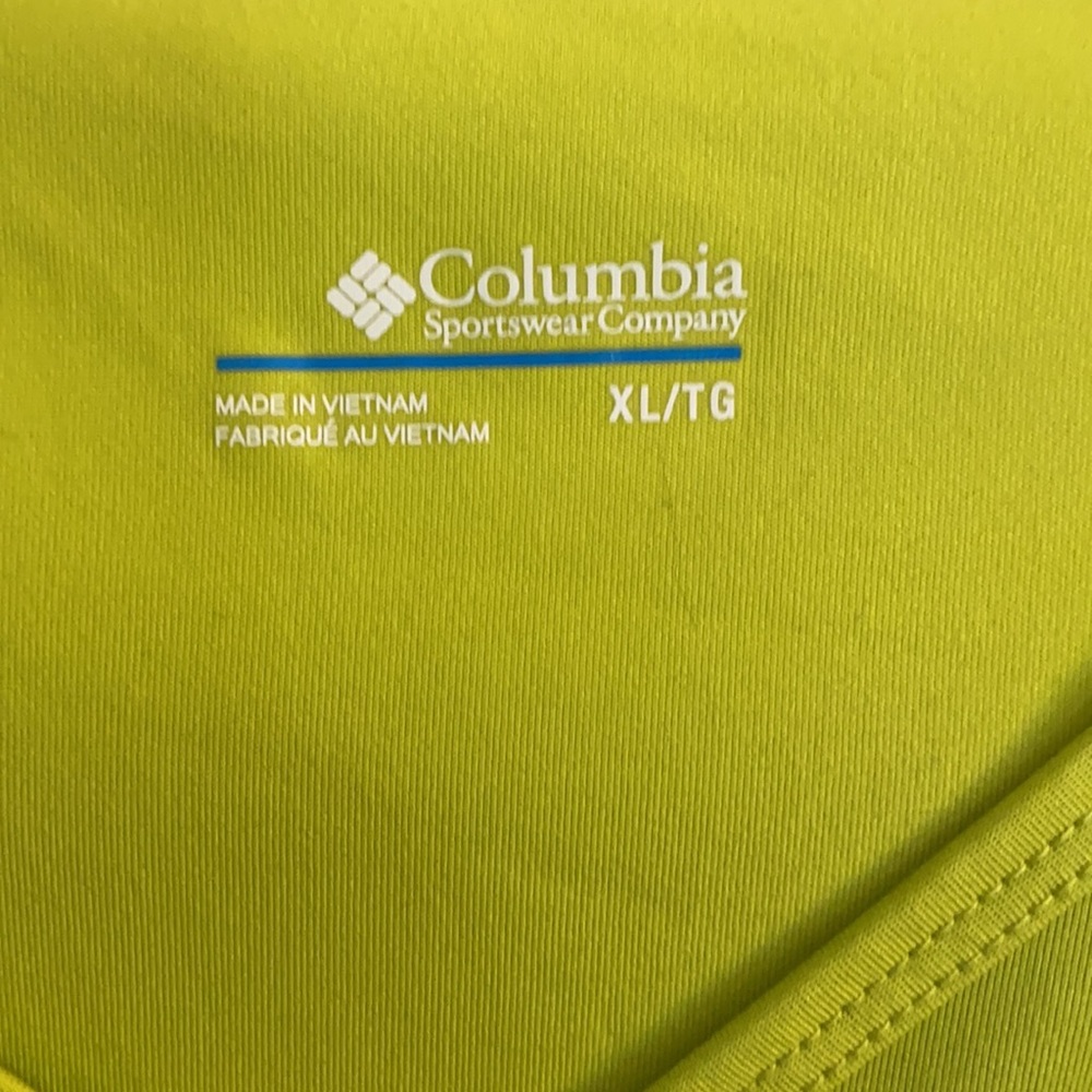 Columbia Lime Green Short Sleeve Shirt SZ XL - Picture 3 of 5